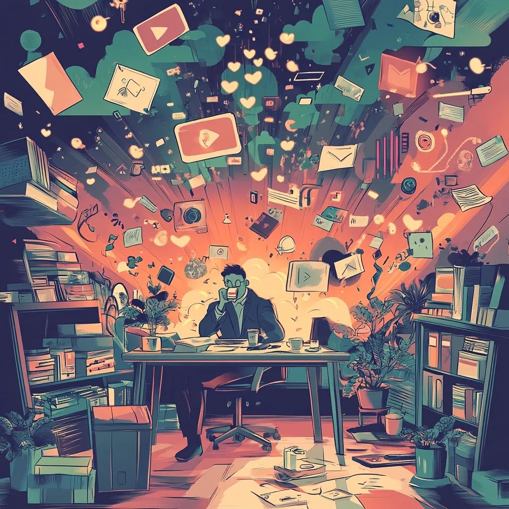 Illustration of content overload — Steven Mitchell